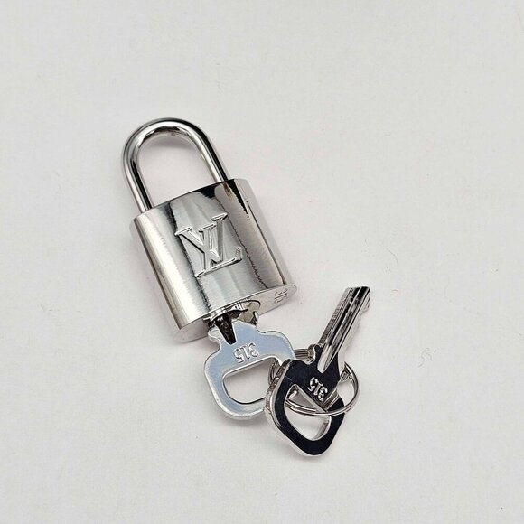 Auth Louis Vuitton Lock&Key Silver w/Unbranded 925 Pure Silver 14k Gold Plated - Picture 8 of 11